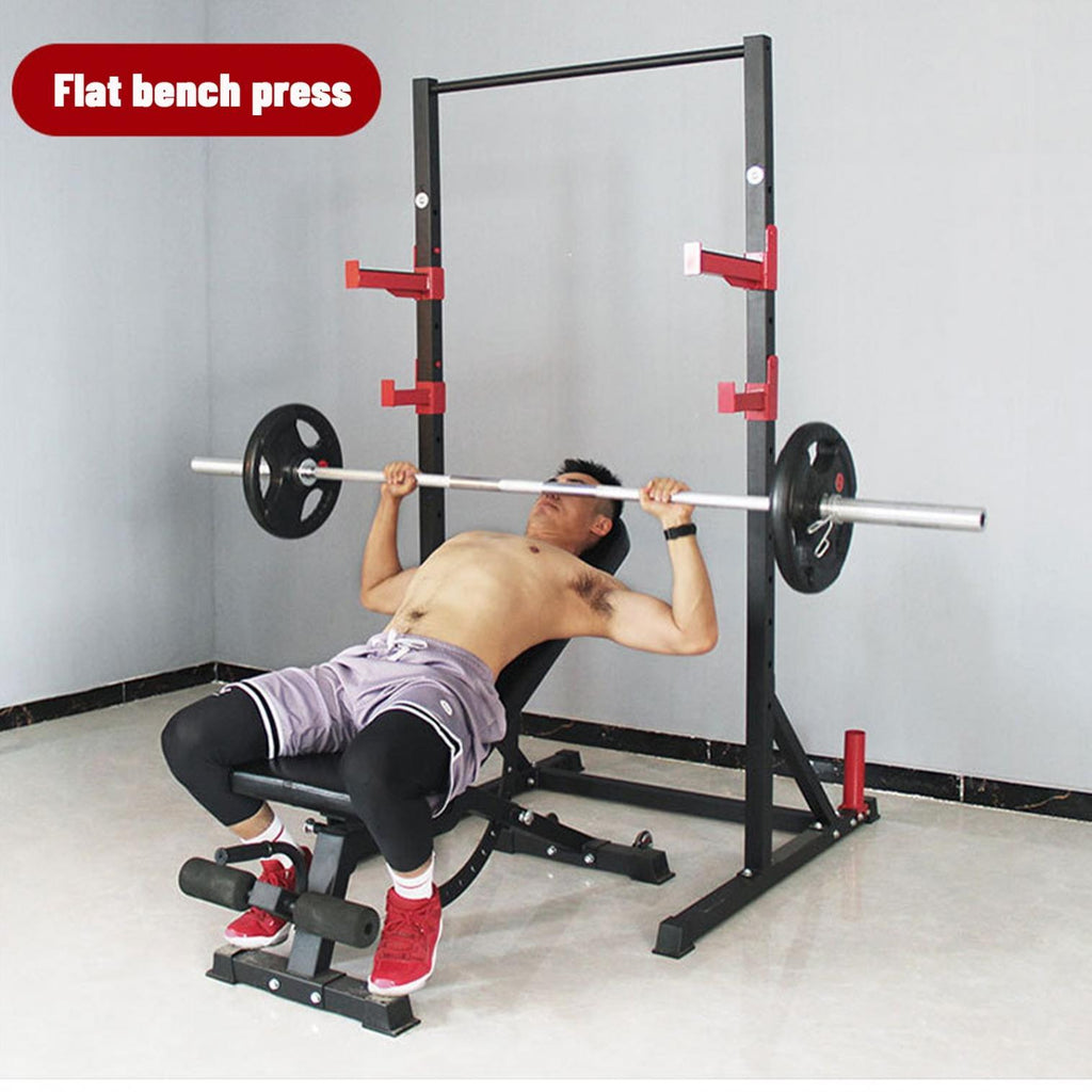 OlymFit Multifunctional Pull-ups Zones Squat Stand Rack Power Cage, Barbell Rack