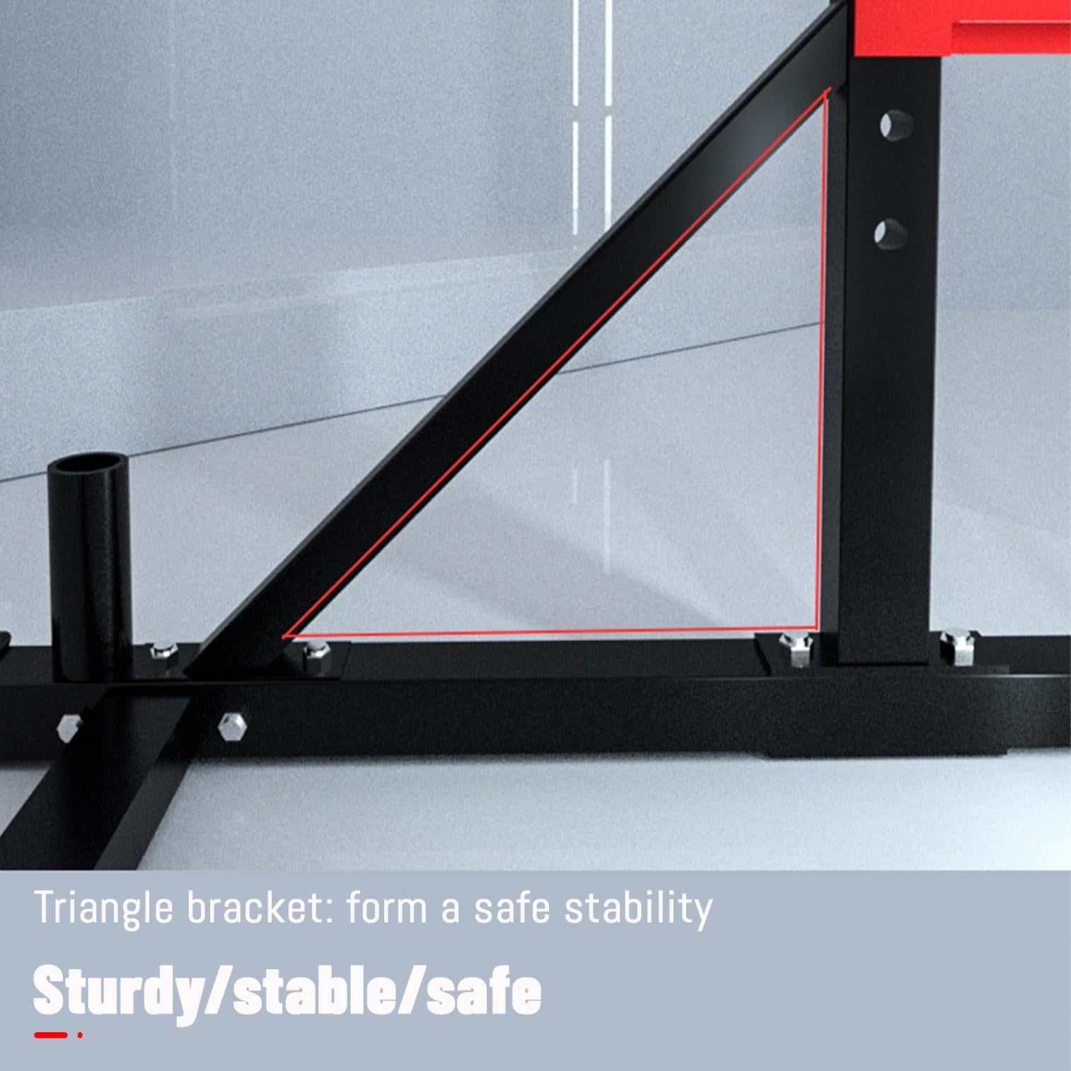 OlymFit Multifunctional Pull-ups Zones Squat Stand Rack Power Cage, Barbell Rack