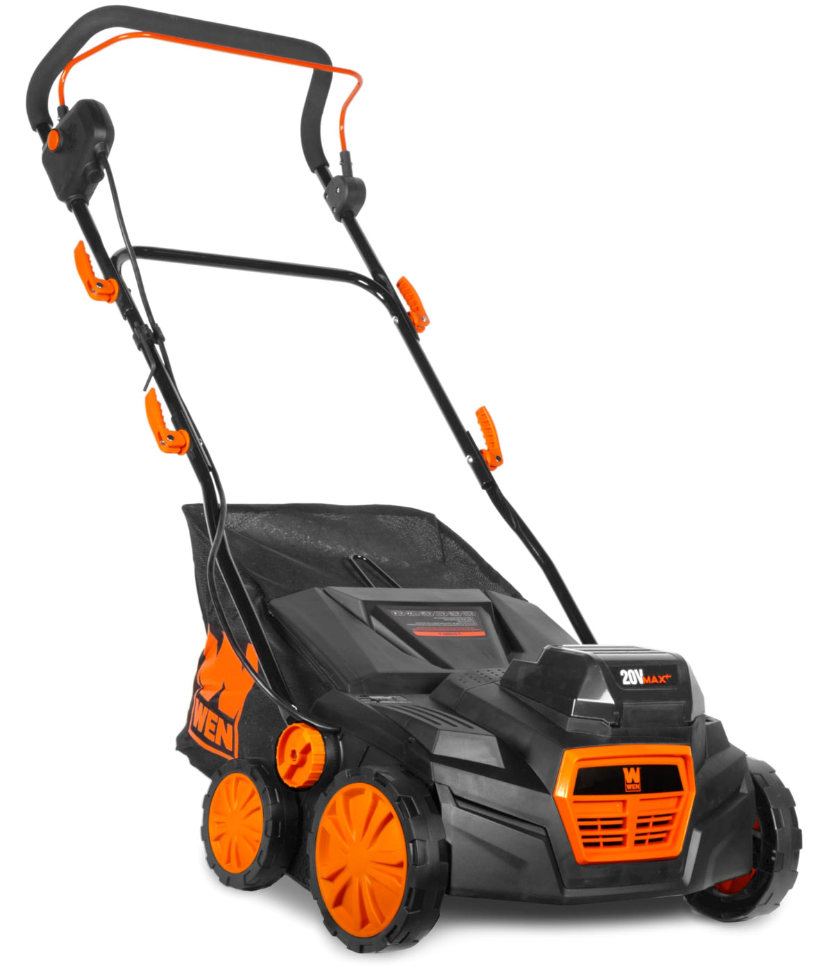 20V Max Cordless 15-Inch 2-in-1 Brushless Electric Dethatcher and Scarifier with Collection Bag, Two 4.0 Ah Batteries, and Dual-Port Charger (20716)