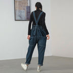Women Denim Jumpsuit Cotton Casual Loose Overalls