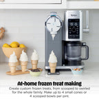 CREAMi Scoop & Swirl Ice Cream and Soft Serve Maker, Oprah's Favorite Things 2025, 13 Programs, Soft Serve Handle & (4) CREAMi 2-in-1 16oz Pints, Gift for Kids & ALL ages, NC701