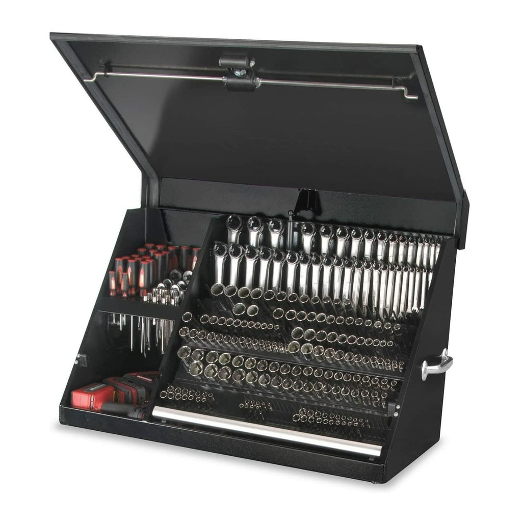 – XL450B – 36-Inch Portable  Toolbox – Multi-Tier  – 16-GauConstruction – SAE and Metric Tool Chest – Weather-Resistant Toolbox – Lock and Latching System, Black