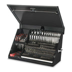 – XL450B – 36-Inch Portable  Toolbox – Multi-Tier  – 16-GauConstruction – SAE and Metric Tool Chest – Weather-Resistant Toolbox – Lock and Latching System, Black