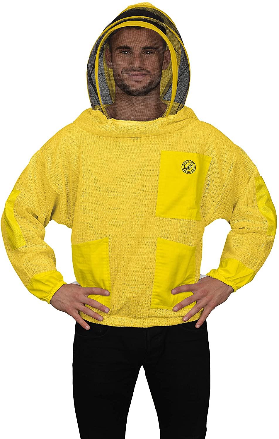 humble bee 521 aero beekeeping smock, x-large, yellow