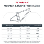 Schwinn Axum Mountain Bike, 8 speeds, Lar19 inch mens style frame, 29-inch wheels, blue