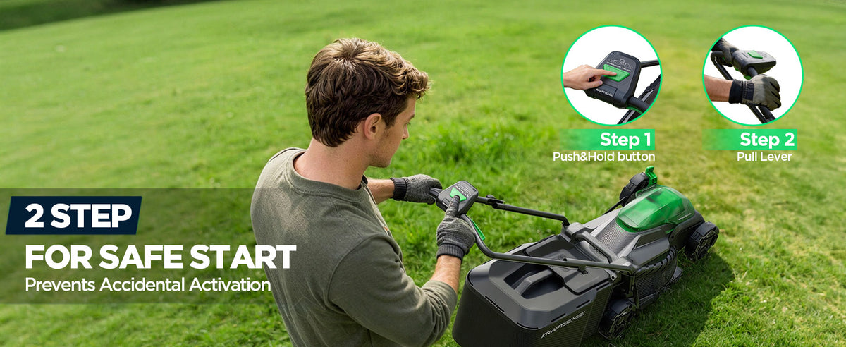 14" Cordless Lawn Mower, 20V Lightweight Push Mower with 5.0Ah Battery, Ultra-Quiet Motor for Small Yards, Lawn Care, Backyard Maintenance