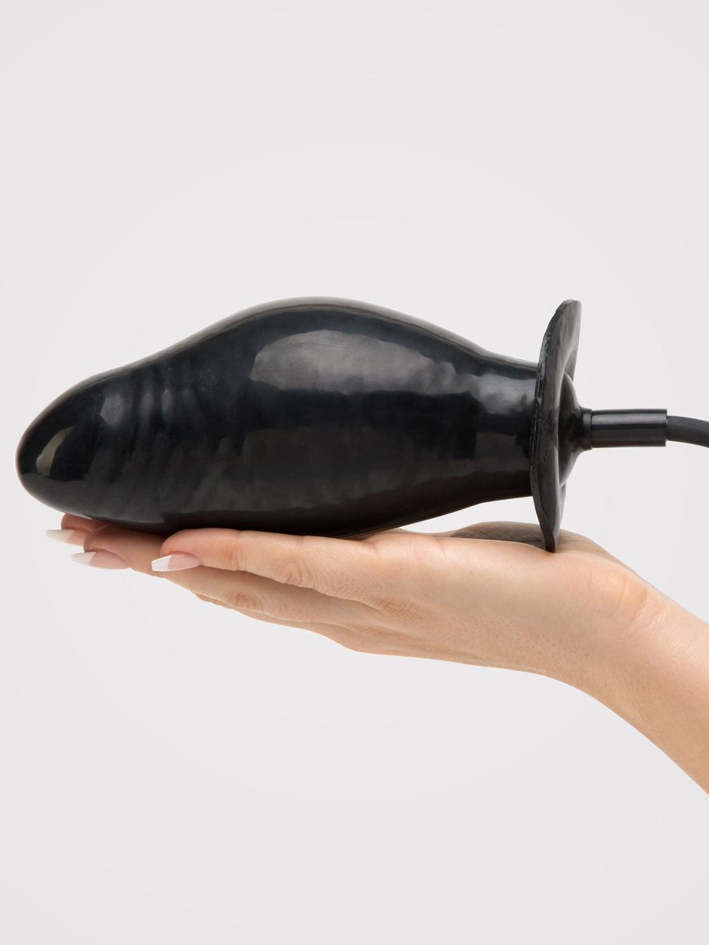 Cock Locker Inflatable Penis Butt Plug 6 Inch, Black