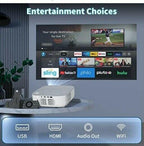 4k native 1080p 5g wifi uhd bluetooth home theater projector video cinema 9500lm