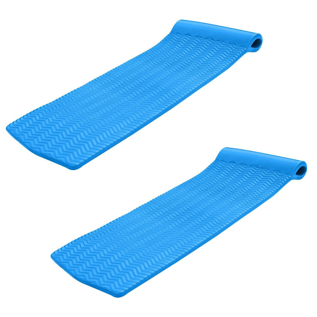 TRC Recreation Texas Recreation Serenity 70' Foam Raft Lounger Pool Float, Bahama Blue (2 Pack)