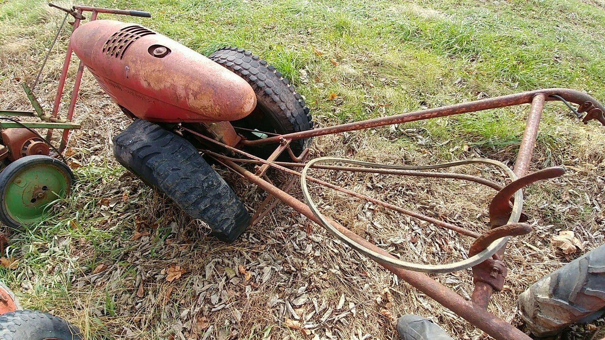 david bradley walk behind tractor with sickle bar mower