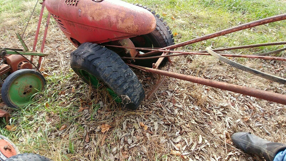 david bradley walk behind tractor with sickle bar mower