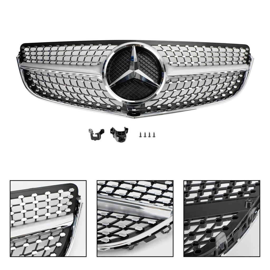 2014-2023 Benz E-Class W207/C207 2 Door Coupe E200 E300 E400 E43 AMG Front Bumper Grille Diamond Grill Generic
