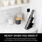 Shark WV201 WANDVAC Handheld Vacuum, Lightweight at 1.4 Pounds with Powerful Suction, Charging Dock, Single Touch Empty and Detachable Dust Cup