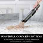 Shark WV201 WANDVAC Handheld Vacuum, Lightweight at 1.4 Pounds with Powerful Suction, Charging Dock, Single Touch Empty and Detachable Dust Cup