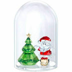 SWAROVSKI Glass Bells - Christmas Tree &amp; Santa, 4,8 x 3,8 x 3,8cm, Multicoloured