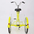 KNUS Adult Tricycle Trikes,7 Speed 3-Wheel Bikes,24/26 Inch Wheels Cruiser Bicycles with LarShopping Basket for Women and Men