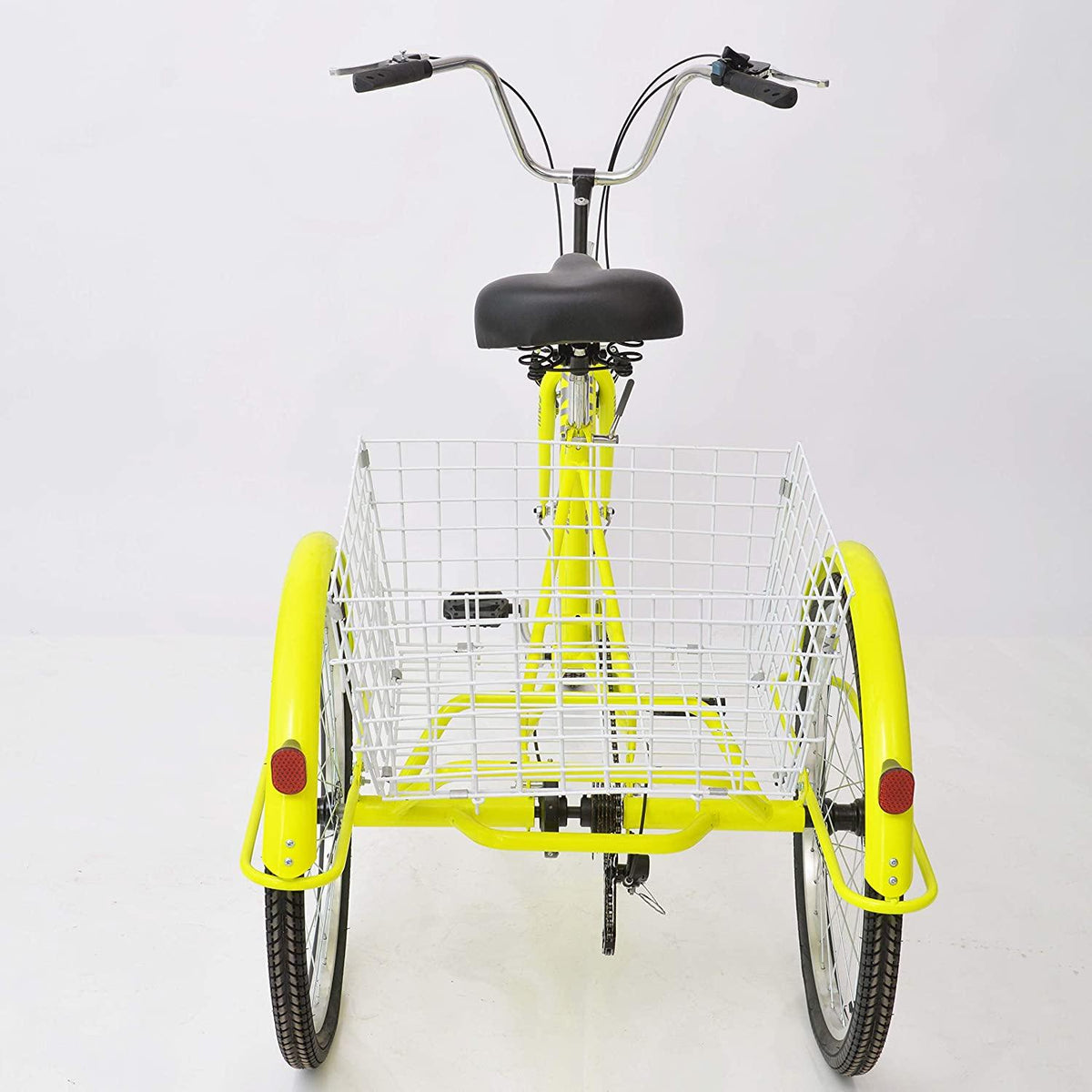 KNUS Adult Tricycle Trikes,7 Speed 3-Wheel Bikes,24/26 Inch Wheels Cruiser Bicycles with LarShopping Basket for Women and Men