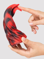 Fantasy Fire Dragon Twisted Dildo, Red