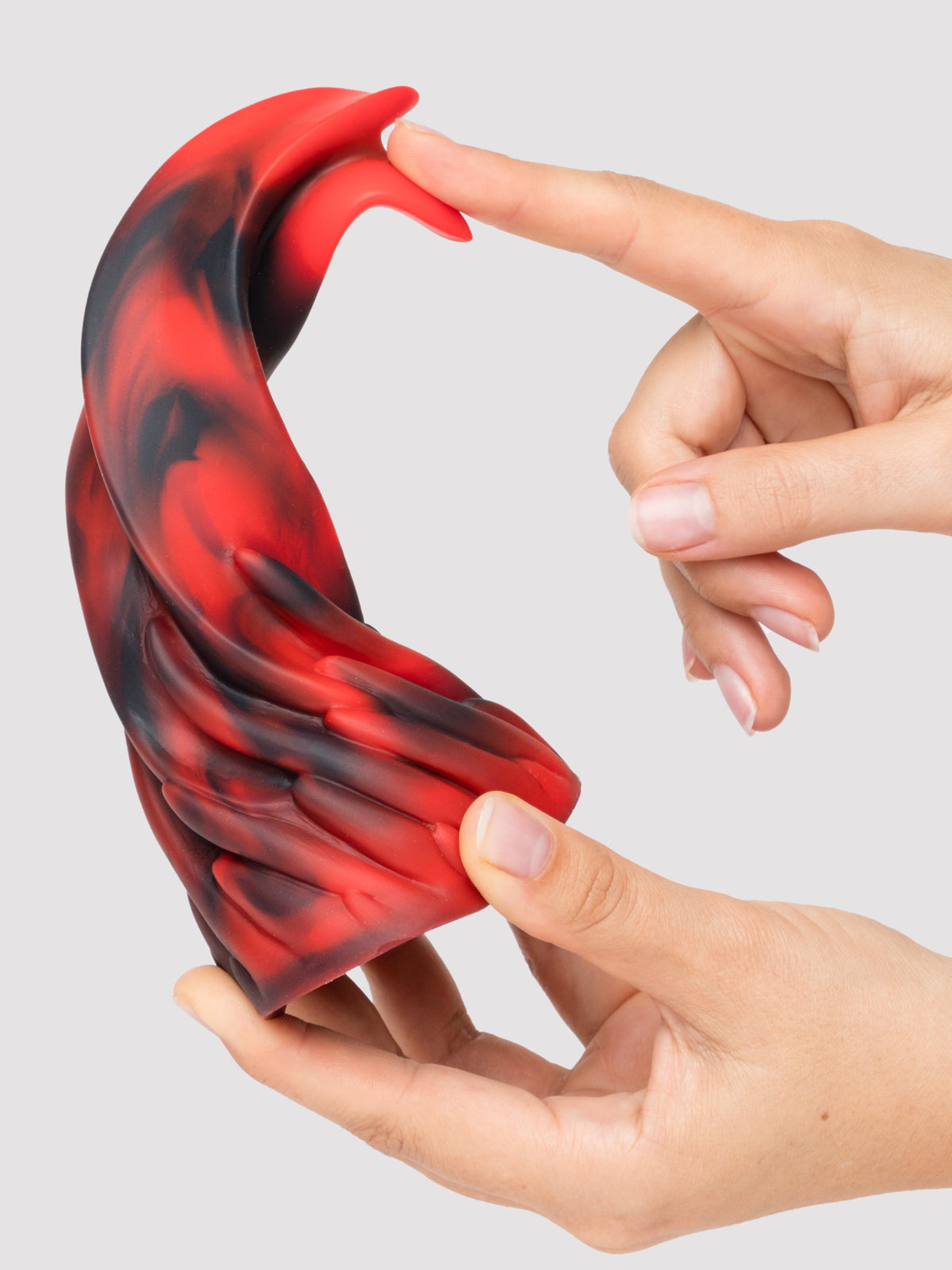Fantasy Fire Dragon Twisted Dildo, Red