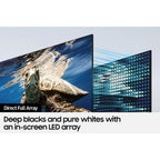 samsung qn75q80aa 75 inch qled 4k smart tv (2021) with premium extended protecti