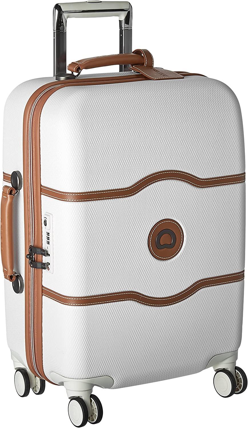 Chatelet Hardside Luggage with Spinner Wheels, Champagne White, Carry-on 21 Inch, with Brake