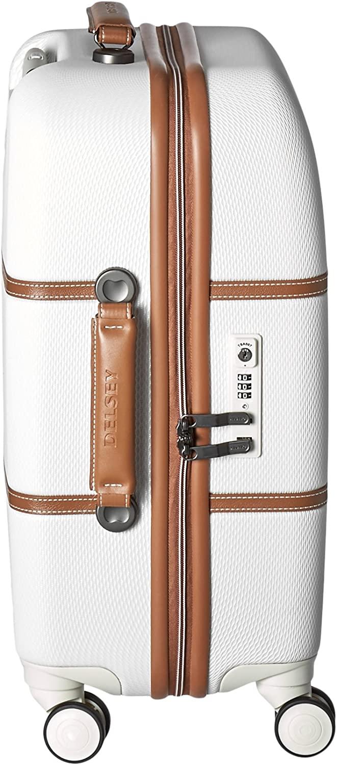 Chatelet Hardside Luggage with Spinner Wheels, Champagne White, Carry-on 21 Inch, with Brake