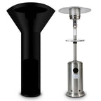 CUH Portable Patio Heaters Waterproof Cover 46000BTU Outdoor Heating Propane Stainless Steel With Dinner Plate Yard Home