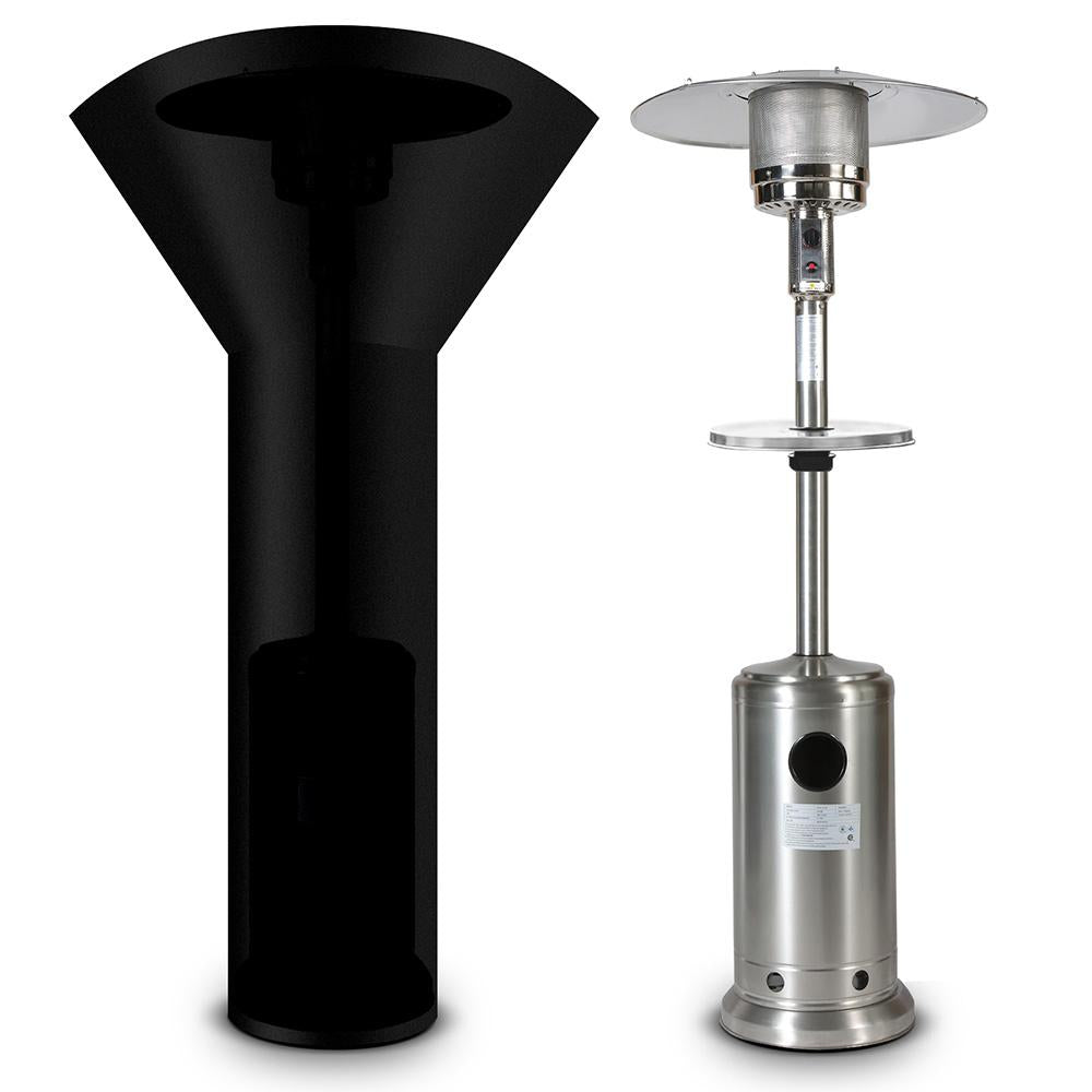 CUH Portable Patio Heaters Waterproof Cover 46000BTU Outdoor Heating Propane Stainless Steel With Dinner Plate Yard Home