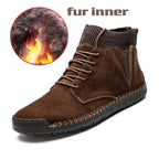Shoes -New Lace-UP Non-slip Cow Suede Ankle Men Boots