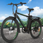 26 In. Electric Mountain Bike for Adults, Electric Commuting Bicycle with Removable 36V 10Ah Battery City Ebike 25-40 Mile Ran6-Speed Gears Cruiser Bicycle