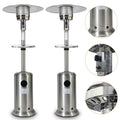 Goory Stainless Steel Patio Heaters ETL Certificate Portable Outdoor Heating Propane 46000BTU Waterproof Cover Garden Home