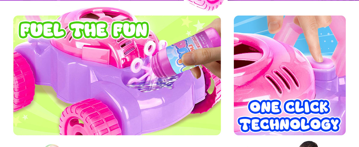 Bubble Lawn Mower for Toddlers 1-3, Bubble Machine for 1-Year-Old Girl Gifts, Toddler Outdoor Toys for 2-Year-Old Girl Birthday Gift, Push Summer Gardening Toys for Toddlers A1 2 3 +