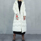 embroidered chinese style ethnic hooded down coat