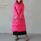 embroidered chinese style ethnic hooded down coat