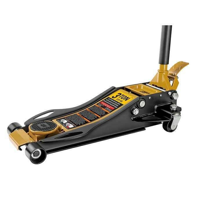 CAT 3 Ton Low Profile Service Jack  in Foot-Pump Heavy- Duty
