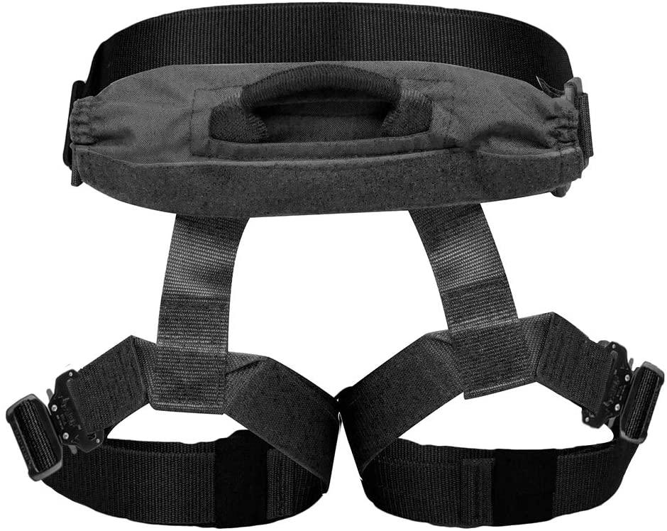 Fusion Tactical Duty Belt 23KN Griffin Military Police Half Body Search Rescue Harness, Black, XX-Lar(RH-1151-32)