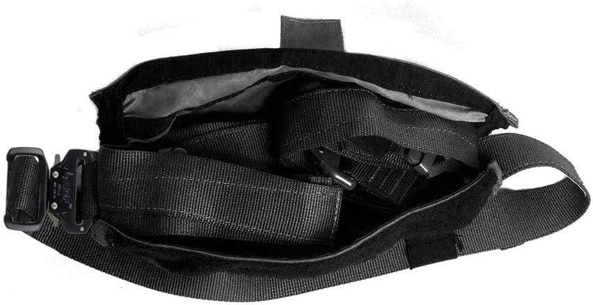 Fusion Tactical Duty Belt 23KN Griffin Military Police Half Body Search Rescue Harness, Black, XX-Lar(RH-1151-32)