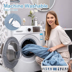 HNABAIC Electric Heated Blanket Size Dual Control  10 Heating Levels  1-12 Hours Auto-Off Timer  Soft Polar Fleece  Machine Washable  ETL Certification (Blue  100x90u201D Size