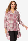 hi-low georgette tunic
