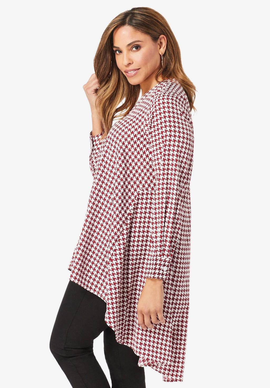 hi-low georgette tunic