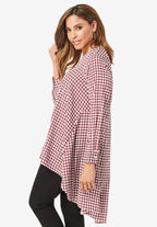 hi-low georgette tunic