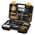 General Household Hand Tool Kit with Plastic Toolbox StoraCase, All Purpose Home Tool Kit Includes Essential Tools for Office ColleRepairs, 50 Piece