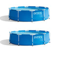 10' x 30" Round Metal Frame Above Ground Swimming Pool, Blue (2 Pack)