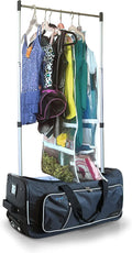 23 Inch Garment Rack Duffel with Wheels, Black/Gray