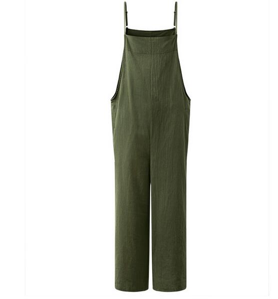 2021 Women Solid Brief Cotton Dungaree Overalls