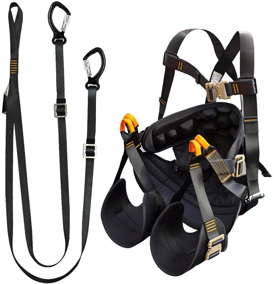 Fusion Climb Pro Backyard Zip Line Kit Harness Lanyard Bundle FK-A-HL-14