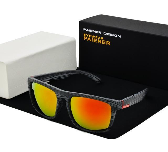 Retro Imitation Wood Polarized Sunglasses