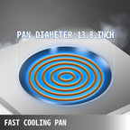 Commercial Ice Roll Maker, 13.7" Pan Diameter 740W Ice Cream Maker, 6 Buckets Fried Yogurt Cream Machine, with Food Shovels Perfect for Bars, Cafés, Dessert Shops
