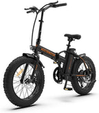 Aostirmotor Folding Electric Bike with 500W Motor 36V 13AH Removable Lithium Battery,20”4 inch Fat Tire Electric Bicycle,Ebike for Adults (Black)
