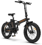 Aostirmotor Folding Electric Bike 500W 36V 13AH Ebike Removable Lithium Battery Ebike,20”4 inch Fat Tire Electric Bicycle,Ebike for Adults (Black)